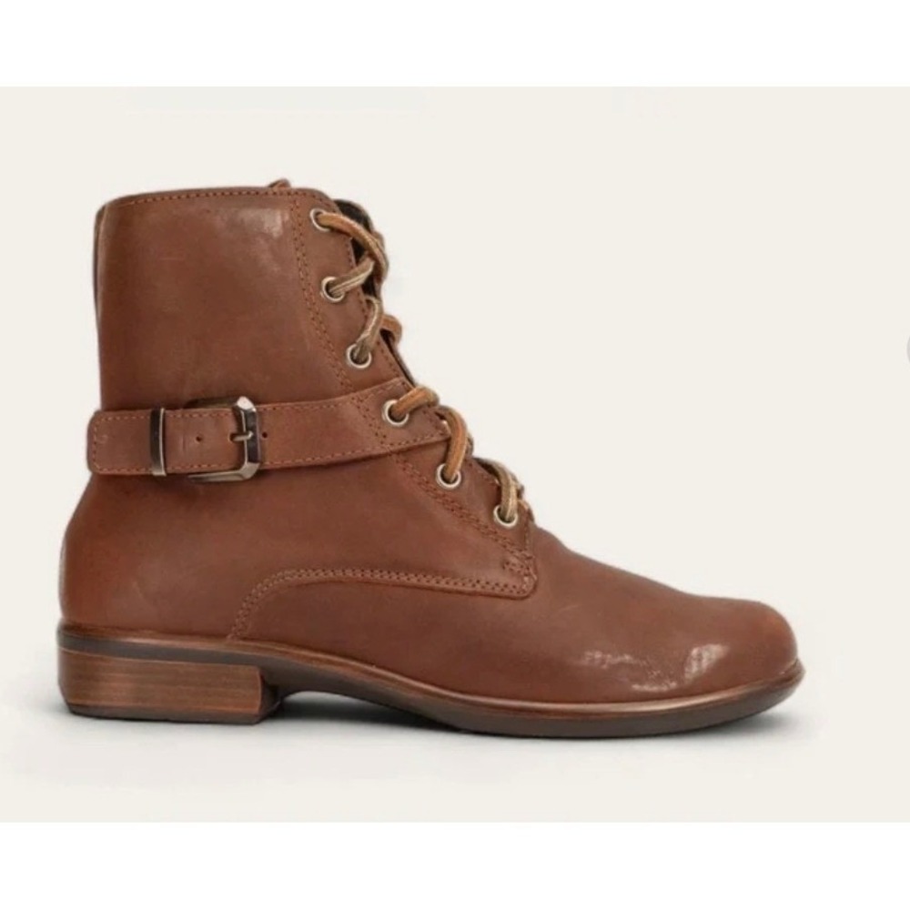 Naot Alize Womens Brown Leather‎ Lace Up Buckle Ankle Boots EU 36 US 5-5.5 Aura